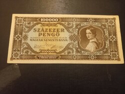 1945-ös 100000 Pengő XF