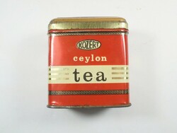 Retro régi Közért teás tea fémdoboz pléh doboz - ceylon tea - 1970-es évekből