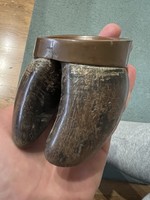 Antik szarvas pata hamutàl, hamutartó Vadász erekje