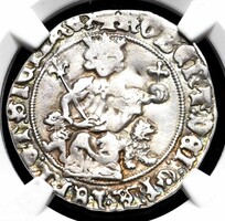 Italy, Naples. Robert d'Anjou. 1309-1343. Silver gigliato. ngc certified- au rated