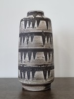 Veb haldensleben fat lava ceramic vase collector's item from the 70s (27 cm)