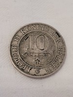 Belgium, II. Lipót, 1894. 10 centiemen érme