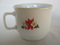 Zsolnay porcelain poinsettia mug