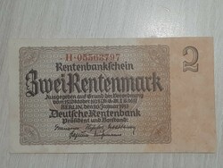 2 márka 1937 Németország Harmadik Birodalom (1933-1945) 2 járadék márka bankjegy 1937
