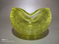 Yellow cracked veil Karcagi berekfürdő glass ashtray ash