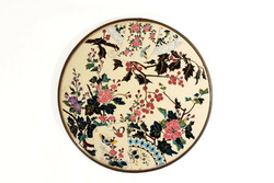 Schütz cilli 41.5cm giant decorative plate with flowers butterfly greeting card postcard wall plate holly