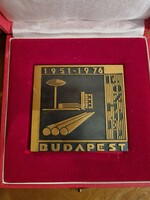 Közmöép Budapest bronze architectural commemorative plaque