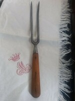 Antik húsvilla rézbetétes nyéllel, 28 cm hosszú eszköz