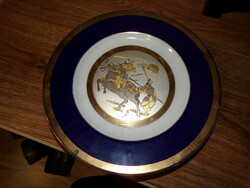 Japanese porcelain plate with a samurai motif