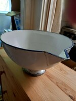 Midcentury/retro, peasant, enameled base, pastry mixing bowl, vintage kitchen tool, approx. 1940