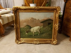 Heyer Artúr antik ragyogó festménye!