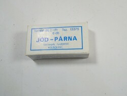 Retro iodine pad - box and ampoule - biogal pharmaceutical factory in Debrecen, manufacturer - from the 1980s