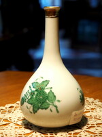 Zöld Apponyi-mintás herendi vázácska
