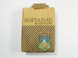 Retro old brown sopianae cigarettes unopened, Eger tobacco factory smoke filter 20 pcs approx. 1970