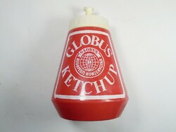 Retro globus ketchup plastic bottle - from the 1980s, globus canning factory in Budapest