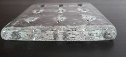Retro öntött üveg gyertyatartó