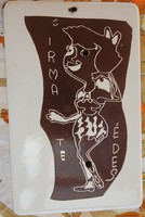 Irma te sweet - retro enamel image - enamel board