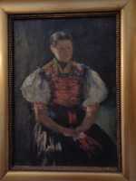 Portrait of a cantor in folk costume