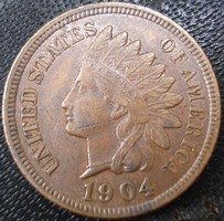 USA  1 cent    1904 .
