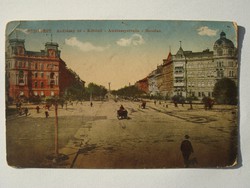 Old postcard 1918 budapest andrássy út körönd photo postcard