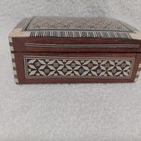 Very nicely crafted bone, shell inlaid box from Egypt!