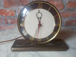 26 X 22 cm copper clock current retro mid century art deco