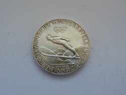 1964 Austria silver 50 schilling, ix. Olympia. Innsbruck, Aunc. (20G, 0.900) original!