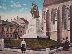 Old postcard 1915 Kassa honvéd statue photo postcard