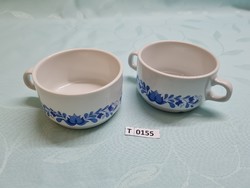 T0155 Alföldi kék magyaros mintás csészék 1-1 db