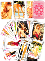 Régi - francia-kártya - erotikus képekkel - 2 pakli – 110 db-os
