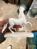 Herend porcelain white horse statue, size 20 cm.