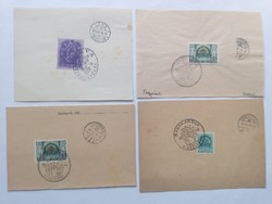 VISSZATÉRT bélyegzések 1938-1940 - 4 db
