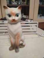 Macska porcelán figura
