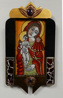 Zoltán Radnai: madonna, fire enamel