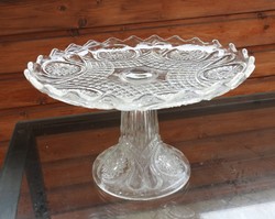 Bottle-shaped glass cake stand - centerpiece with cake base