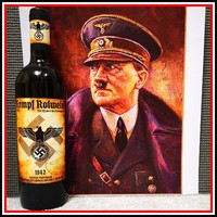 German Empire - souvenir red wine (0.75L) with Wehrmacht label