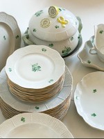 12 Personal - green flower pattern - tableware