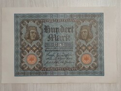 100 Marks 1920 Germany crisp money with a fold in the middle