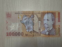 100000 Lei Romanian Lei 2001