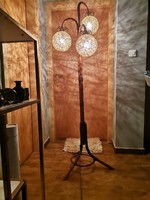 Design Italian retro standing lamp rattan bamboo.