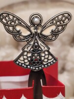 Christmas angel gift, letter or money clip, fire enamel?