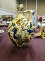 Antique Zsolnay pitcher firebird historicism 17cm high
