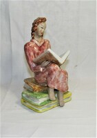 Reading woman - h. Rahmer? Ceramic figure