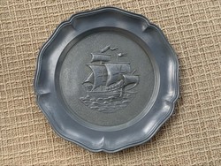 Retro German ship pewter/zinn plate