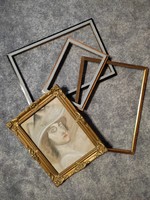4 Large picture frames, carved blondel frame