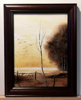 Cinnamon - one November morning (18 x 24, oil, beautiful, new frame)