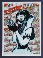 DEATH NYC 'Snow White Bandit' pop-art/street-art limited litográfia 2022