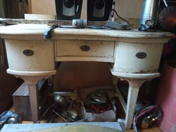 Antique painted pine dressing table without mirror