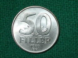 50 Filér 1980 ! It was not in circulation! Greenish!