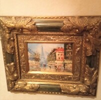 Paris picture in wooden frame